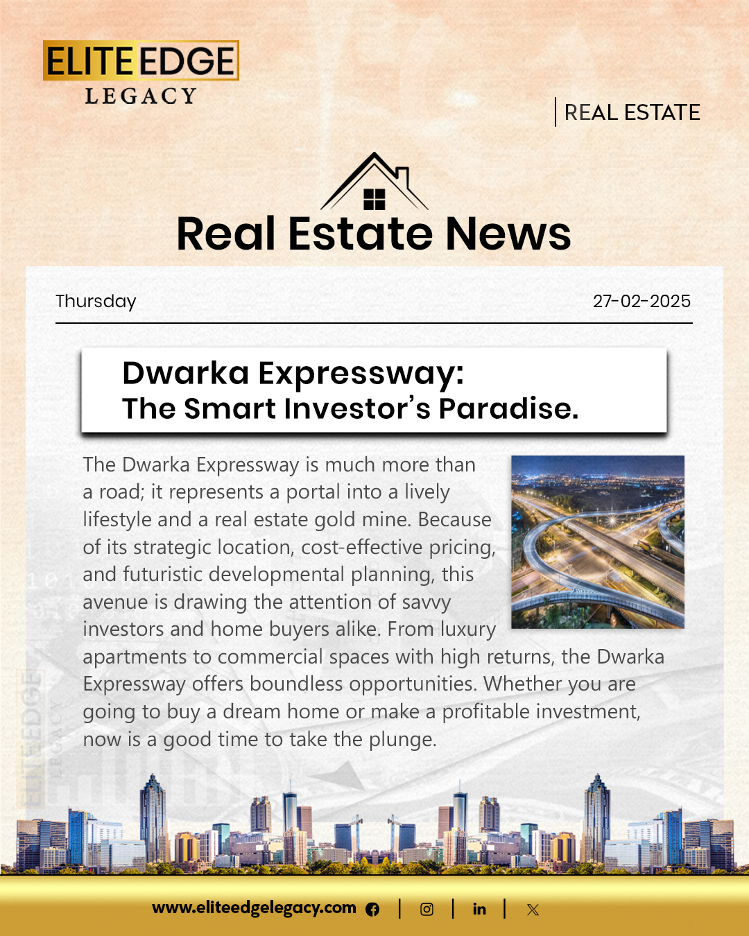 Dwarka Expressway: The Smart Investor's Paradise