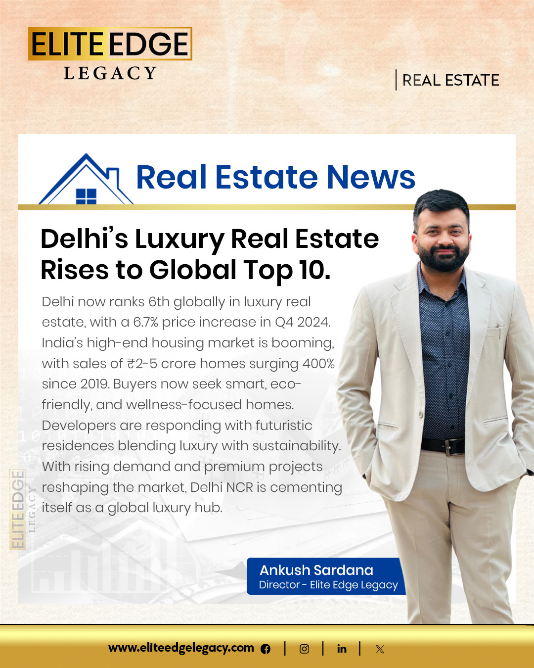 Delhi's Luxury Real Estate Rises to Global Top 10